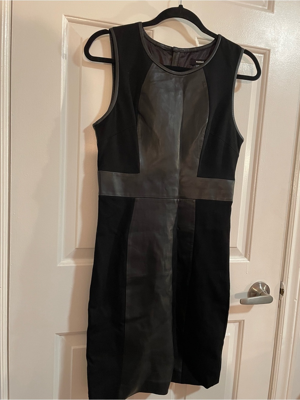 New Rudsak Black Leather Panel Dress